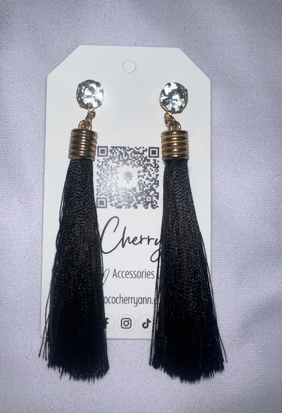Black Tassel Earrings
