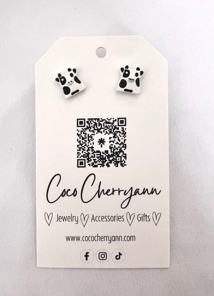 Cow Post Back Earrings