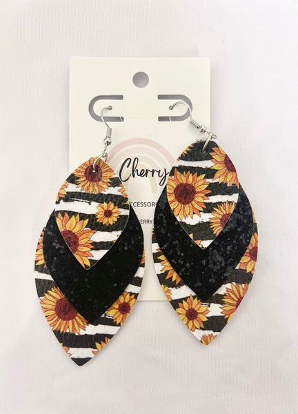 Striped Sunflower Dangles