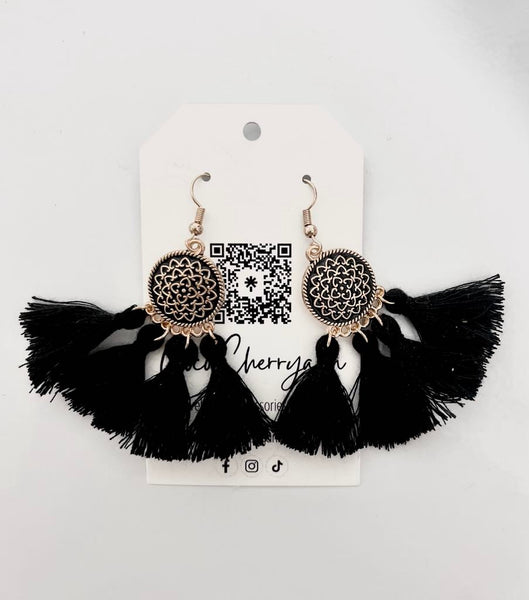 Black Tassel Dangles