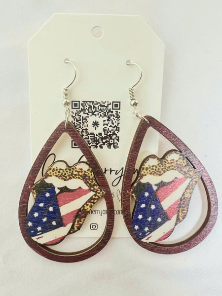 Flag Tongue Earrings