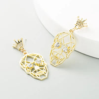 Gold Skull Earrings