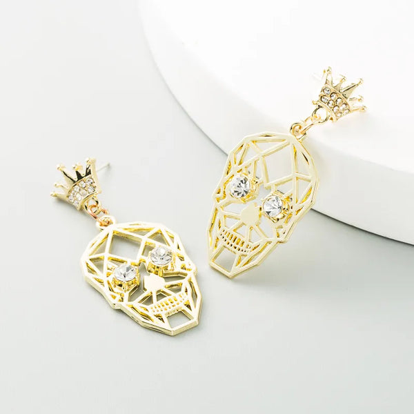 Gold Skull Earrings