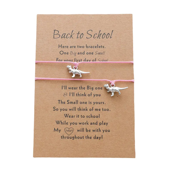 Pink Dino Back to School Bracelets