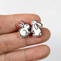 White Bunny Earrings