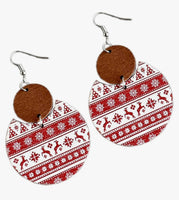 Elk Sweater Pattern Earrings