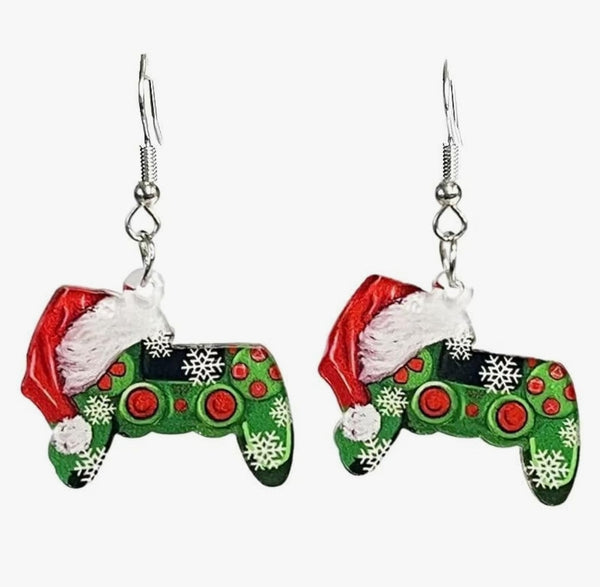 Gamer Christmas Earrings