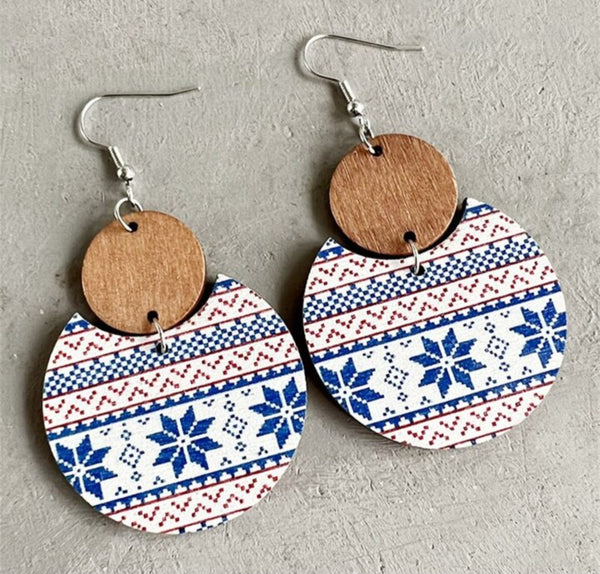 Snowflake Sweater Pattern Earrings