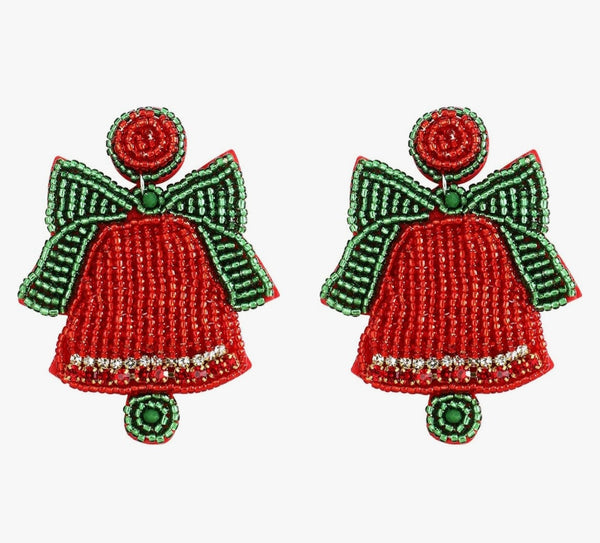 Seed Bead Bell Earrings
