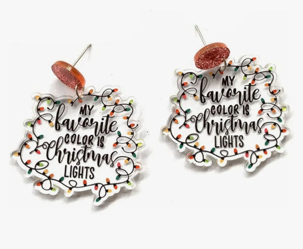 Favorite Color Is Christmas Earrings
