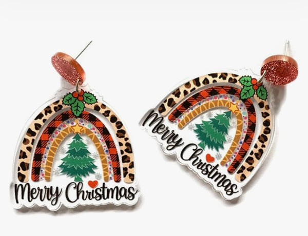 Christmas Rainbow Earrings