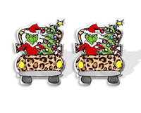 Grinch Xmas Car Earrings