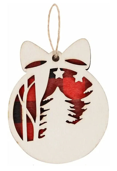 Red Plaid Tree Ornament