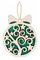Green Plaid Swirly Ornament