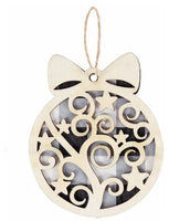 Gray Plaid Swirly Ornament