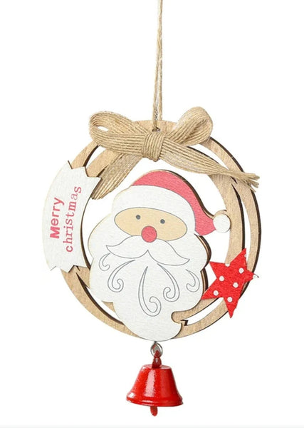 Merry Xmas Santa Ornament