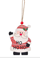 Wooden Santa Ornament