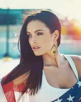 Sunflower Flag Earrings