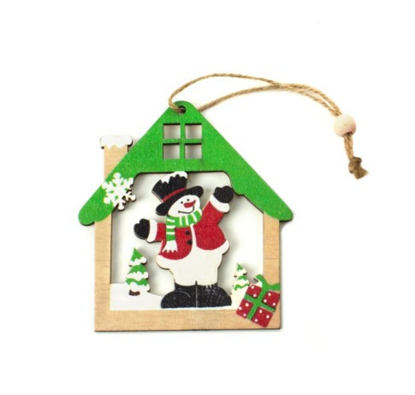 Snowman Cottage Ornament