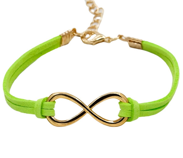 Lime Green Infinity Bracelet