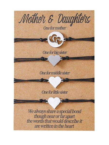 4pc Mother Daughter Bracelets