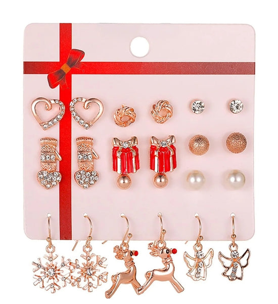 12pc Xmas Earring Set