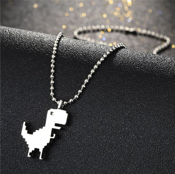 Silver Dino Necklace
