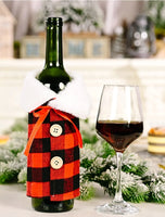 Red Plaid Wine Bottle Cover