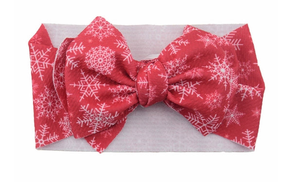 Red Snowflake Baby Headband