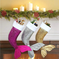 Silver Mermaid Stocking