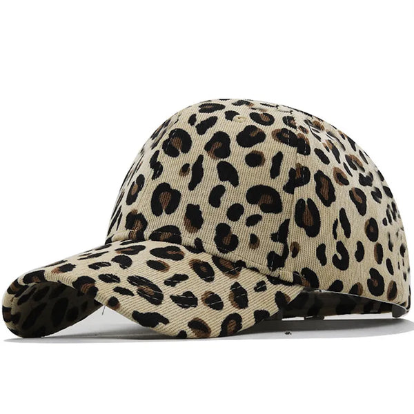 Beige Leopard Corduroy Hat
