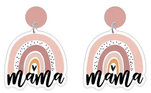 Pink Rainbow Mama Earrings