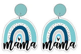 Blue Rainbow Mama Earrings