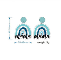 Blue Rainbow Mama Earrings