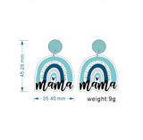 Blue Rainbow Mama Earrings