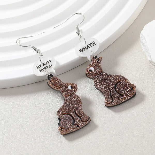 Chocolate Bunny Earrings