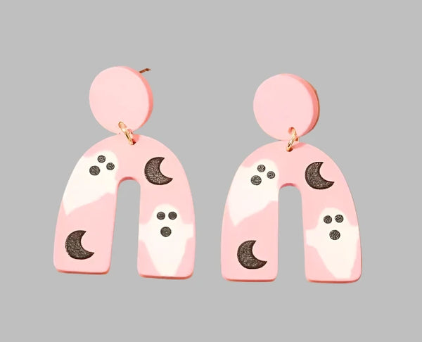 Pink Ghost Earrings