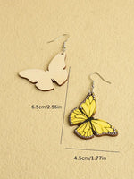 Yellow Butterfly Earrings