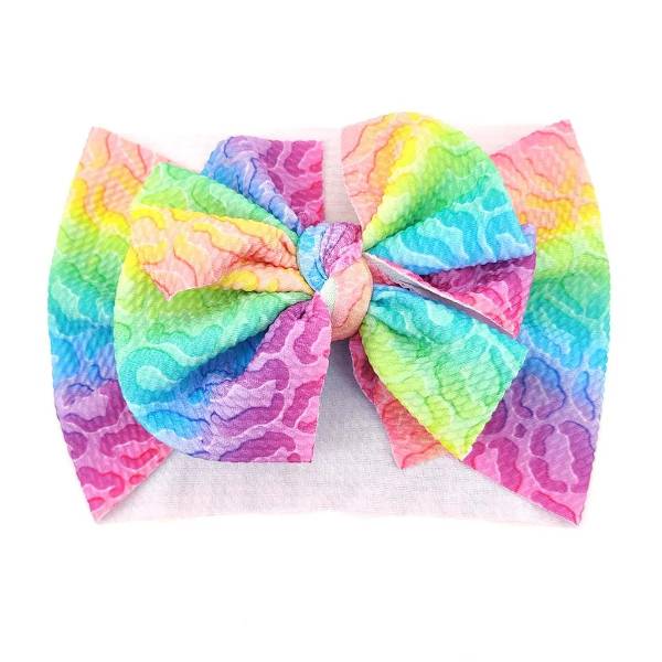 Rainbow Leopard Baby Headband