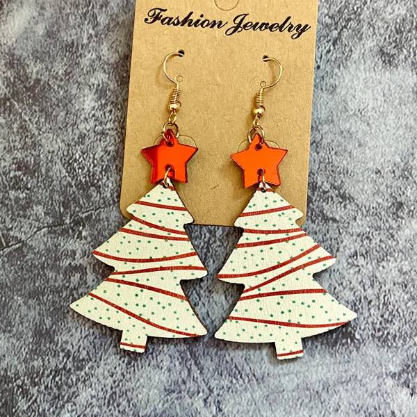 Christmas Tree Cake Earrings