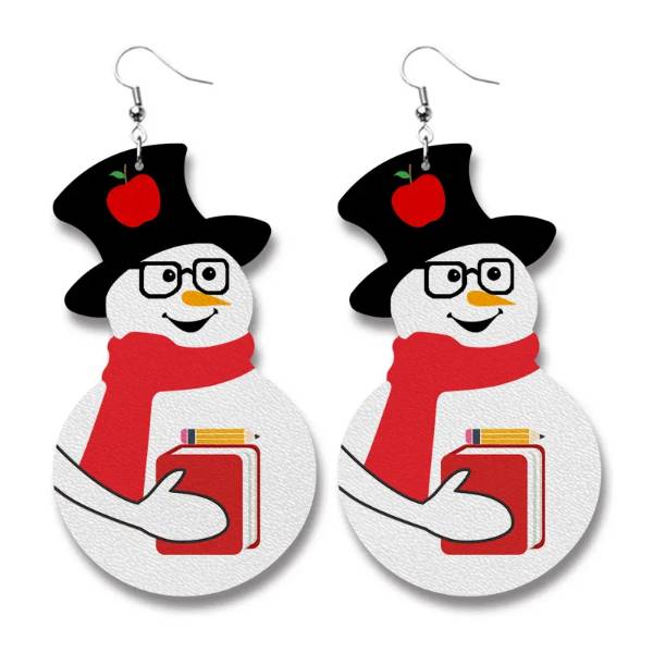 Teacher Snowman Earrings