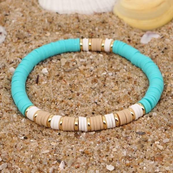Pastel Teal Heishi Bracelet