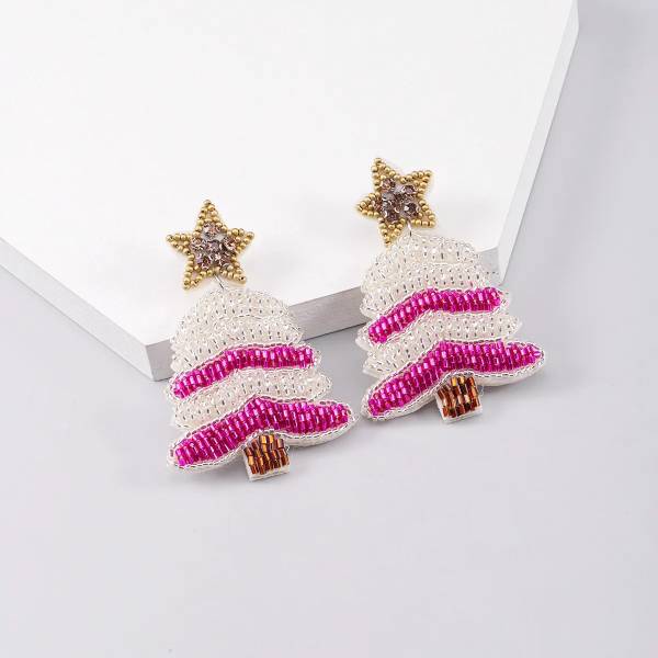 Seed Bead Tree Earrings