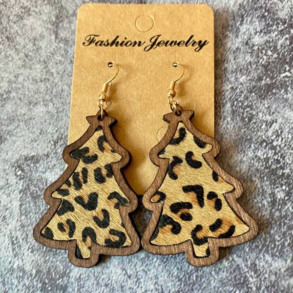 Leopard Tree Earrings