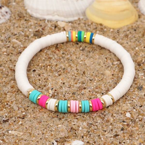 Pastel Rainbow Heishi Bracelet