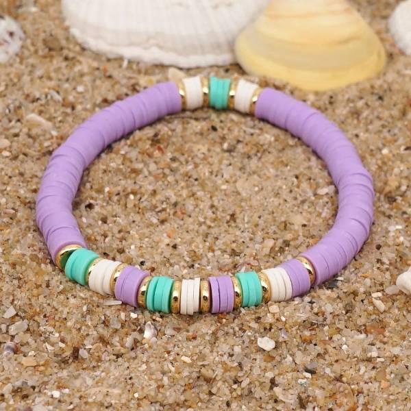 Pastel Purple Heishi Bracelet