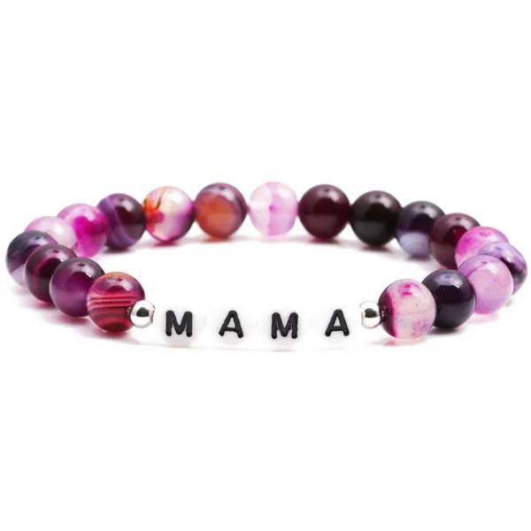 Purple Beaded Mama Bracelet