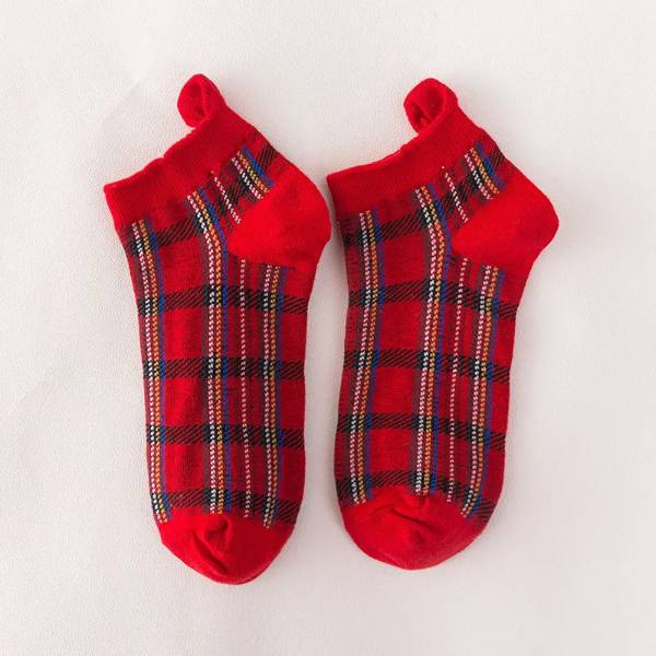 Plaid Ankle Socks