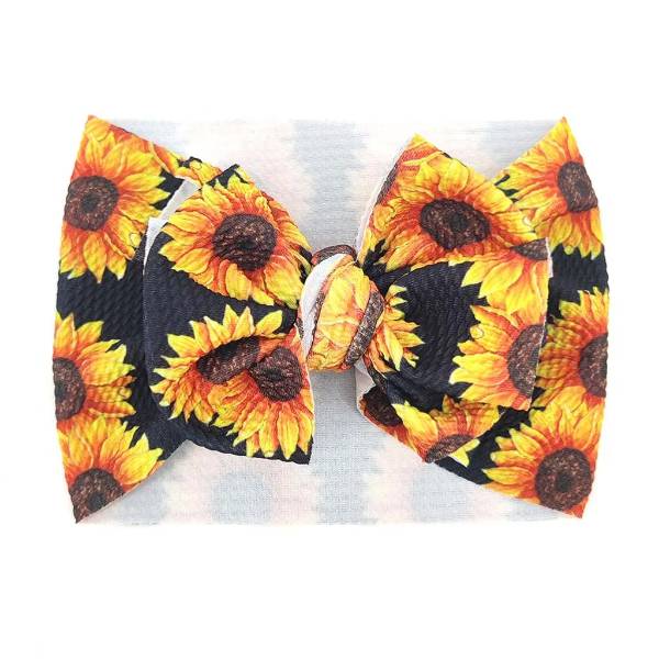 Black Sunflower Baby Headband