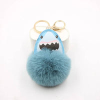 Shark Pom Pom Keychain